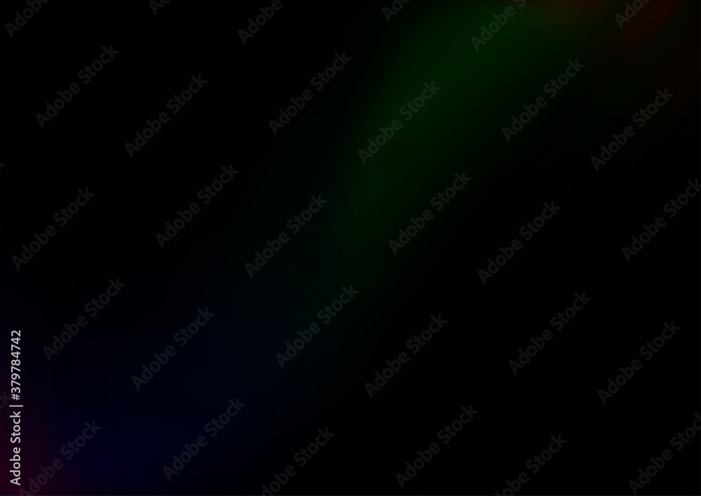 Dark Black vector bokeh template. Colorful abstract illustration with gradient. The background for your creative designs.