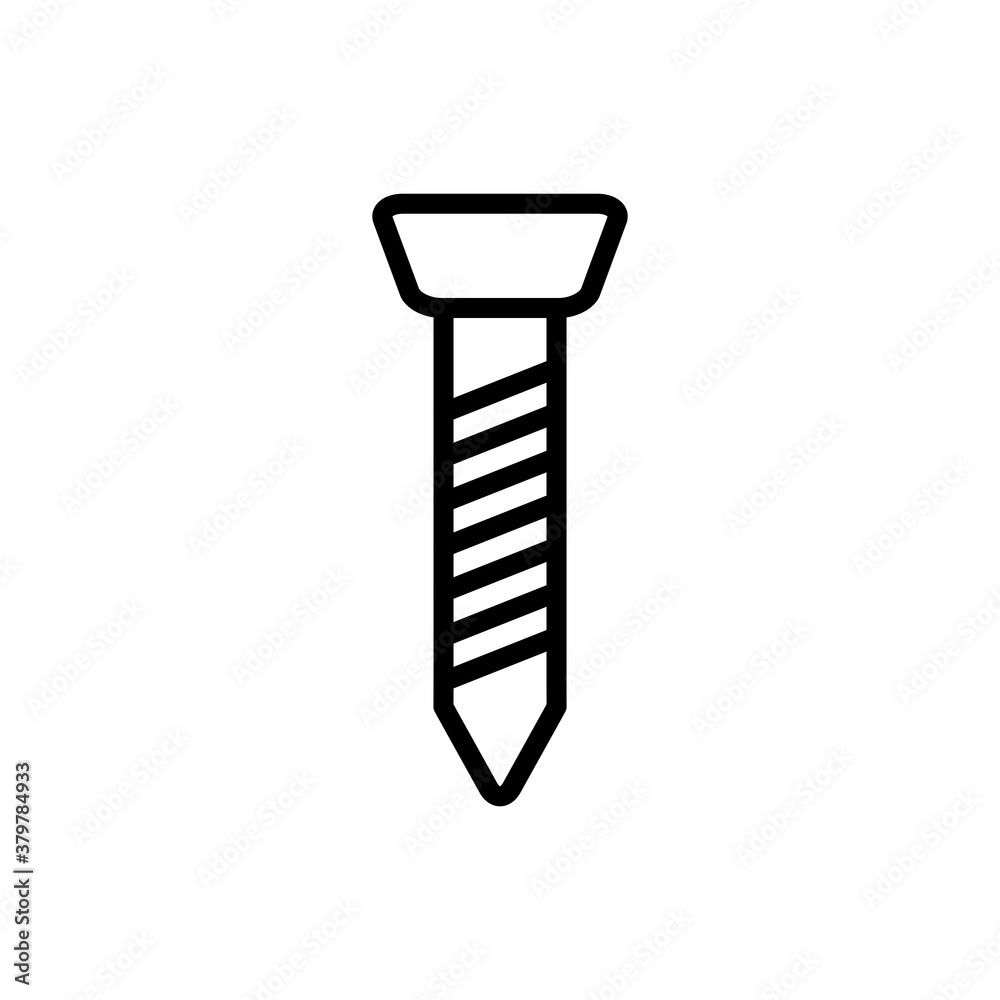 Screw Icon Design Vector Template Illustration Screw Icon Design Vector Template Illustration