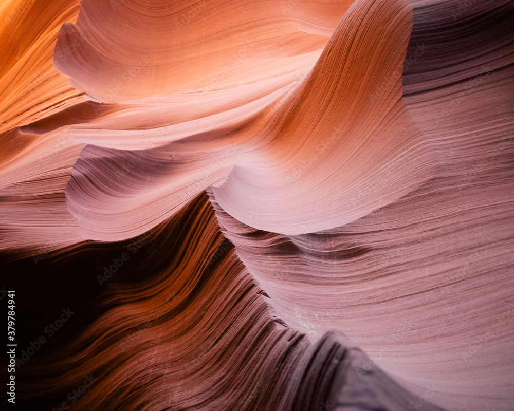 Waves of colorful sandstone in Arizona slot canyon Waves of colorful sandstone in Arizona slot canyon