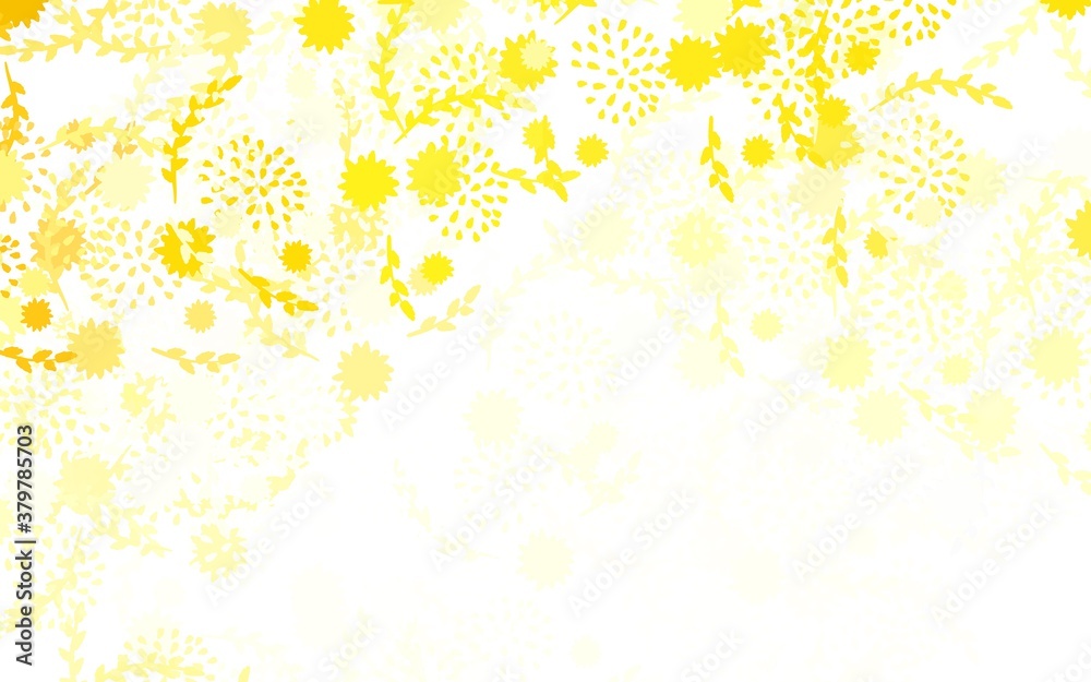 Light Orange vector abstract design with flowers Light Orange vector abstract design with flowers