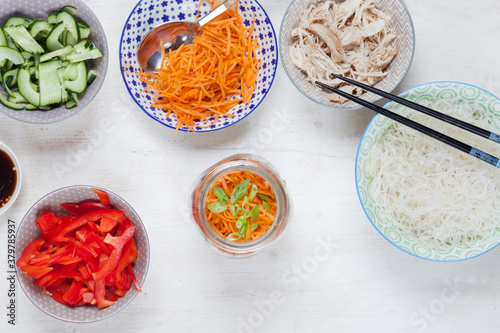 Ingredients for Vermicelli-Salad photo