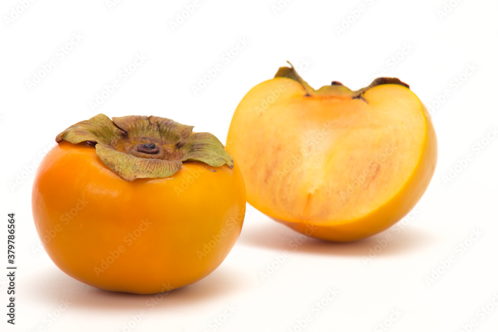 Fresh Persimmon fruit isolated on white Fresh Persimmon fruit isolated on white
