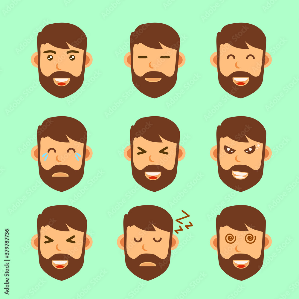 character face pattern illustration character face pattern illustration