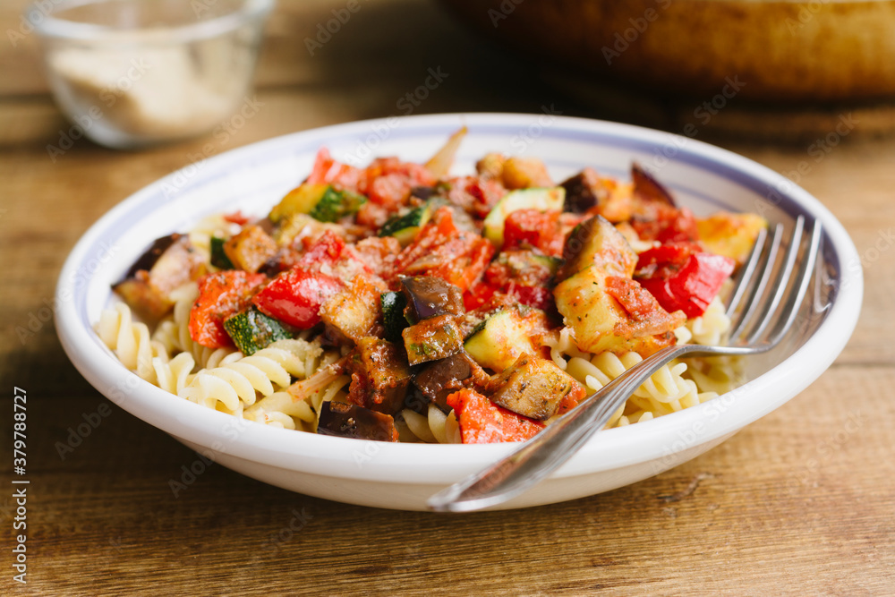 Ratatouille on Pasta Ratatouille on Pasta