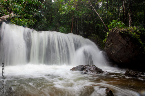 Suoi tranh phu quoc waterfall in the forest