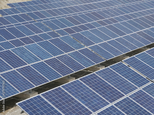 View on solar plant station