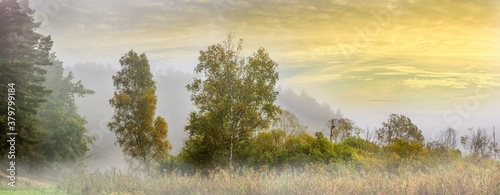 Fototapeta jesienny krajobraz z Mazur w północno-wschodniej Polsce