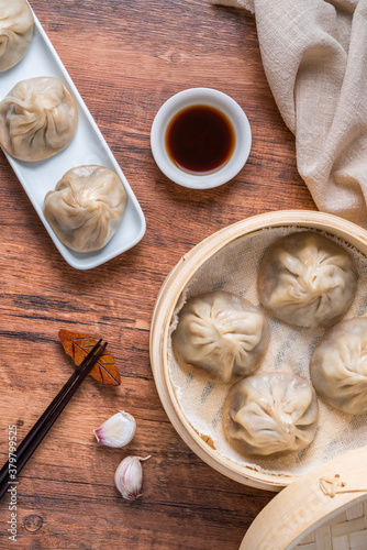 Photography Fresh meat dumplings, a specialty gourmet in Wuxi, Jiangsu, China