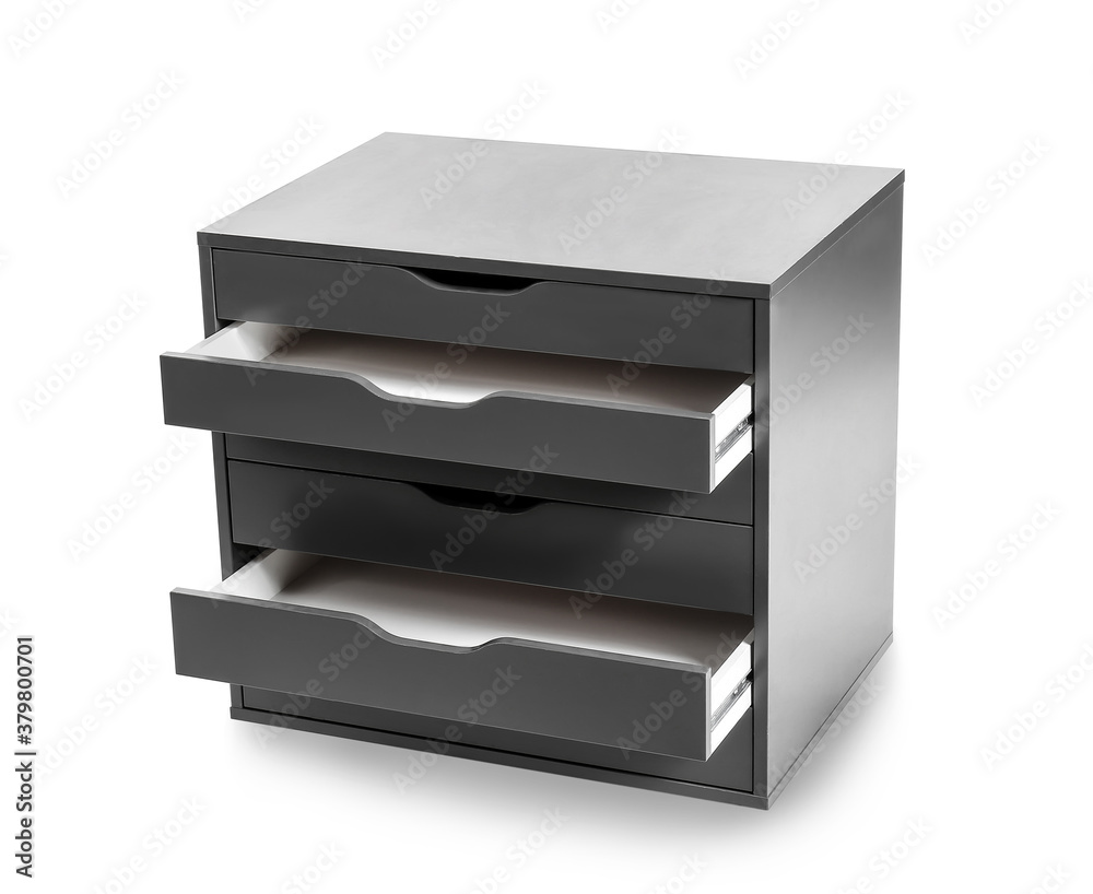 Modern chest of drawers on white background Modern chest of drawers on white background
