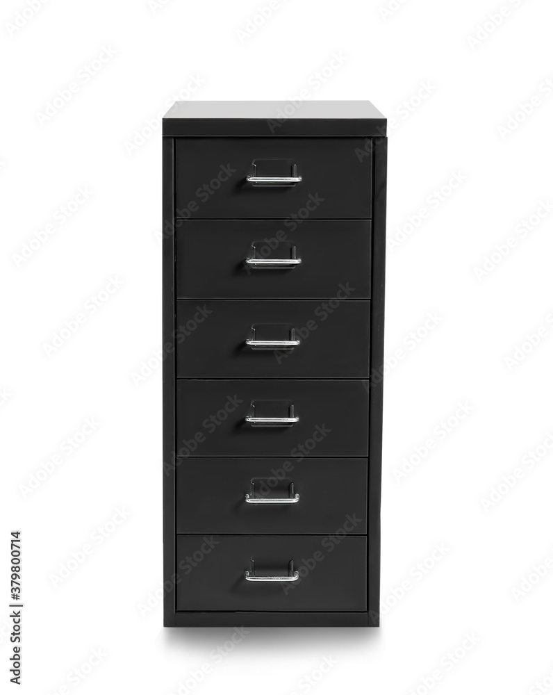 Modern chest of drawers on white background Modern chest of drawers on white background
