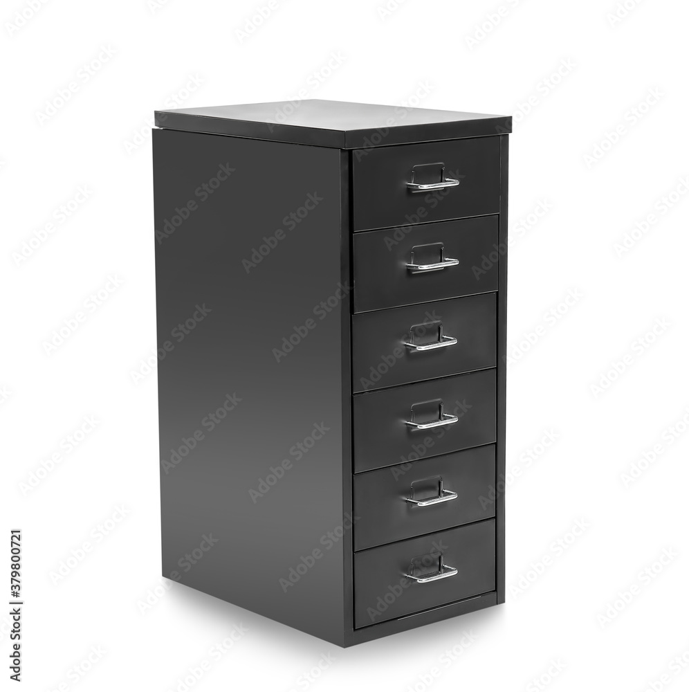 Modern chest of drawers on white background Modern chest of drawers on white background