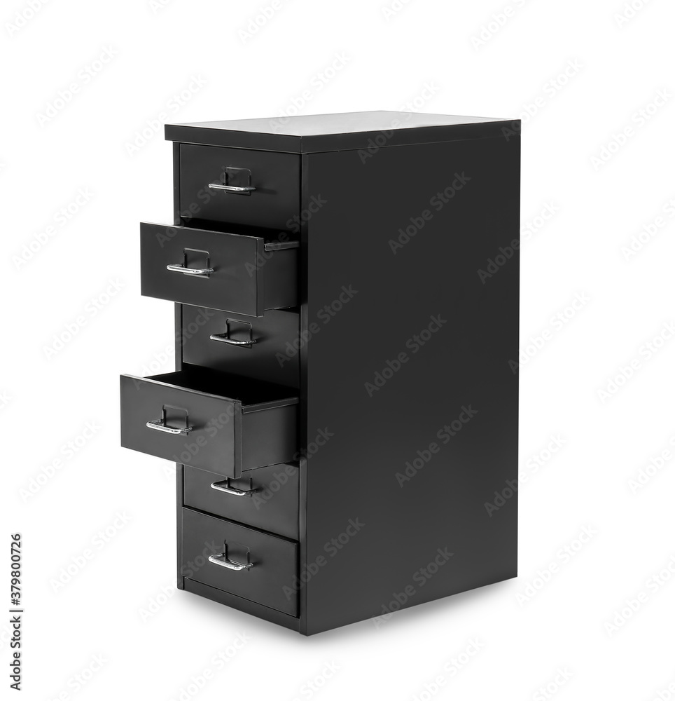 Modern chest of drawers on white background Modern chest of drawers on white background