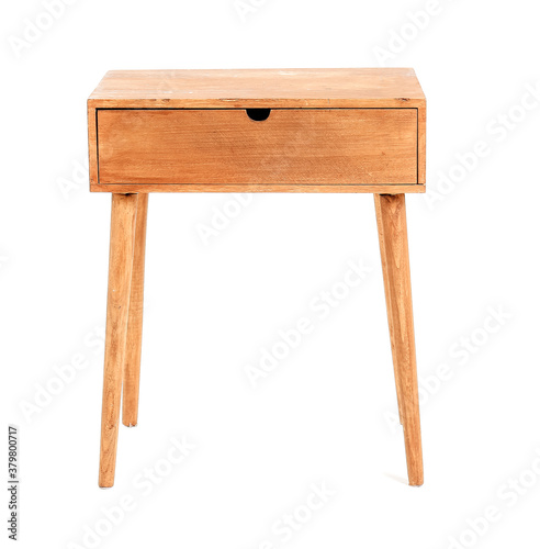Papier peint Modern nightstand table on white background