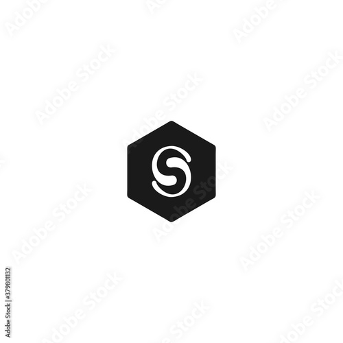Letter S Hexagon logo icon template design Vector illustration