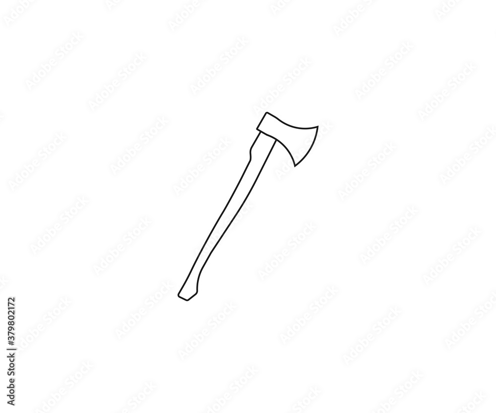 Fototapeta premium Axe, equipment, tool icon. Vector illustration, flat design.