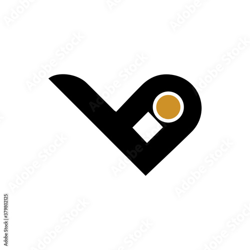 Initial letter ib logo or bi logo vector design template