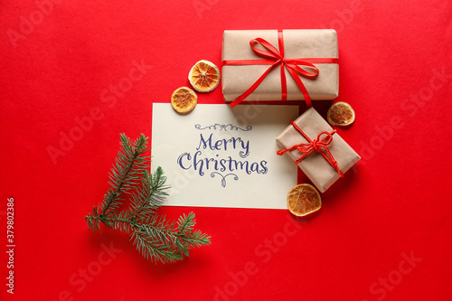 Merry christmas greeting ca...