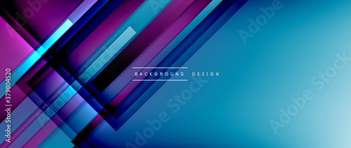 Dynamic lines on fluid color gradient. Trendy geometric abstract background for your text  logo or graphics