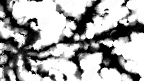 雲いっぱいの空模様。モノクロ