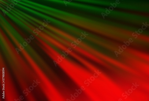 Dark Green, Red vector pattern with narrow lines.
