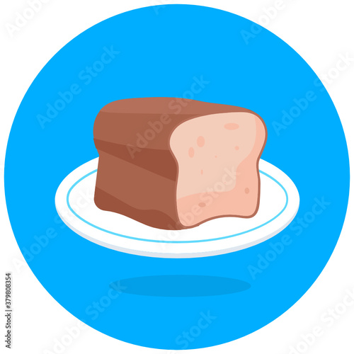 
Design of bread, editable icon design of refreshment 
