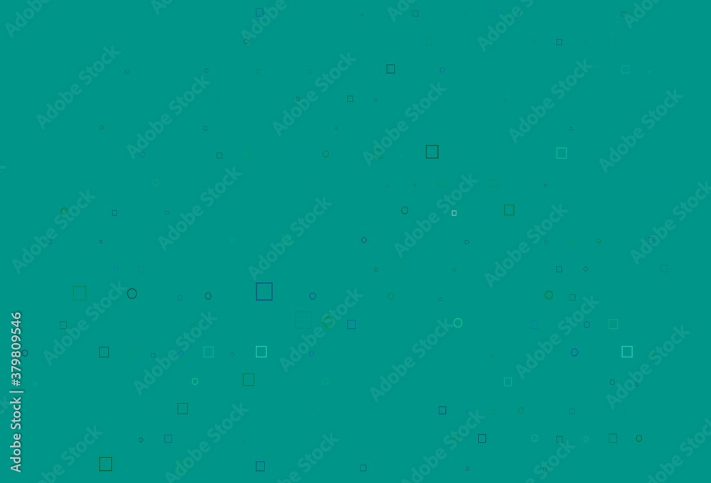 Light Blue, Green vector cover with circles, cubes. Light Blue, Green vector cover with circles, cubes.