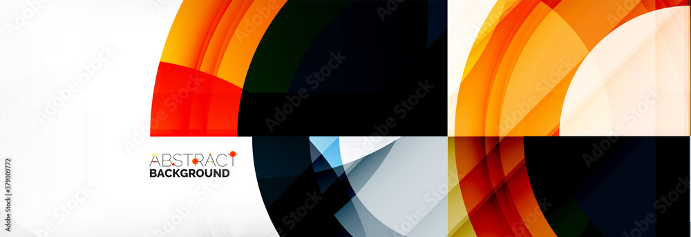 Round shapes, triangles and circles. Modern abstract background Round shapes, triangles and circles. Modern abstract background