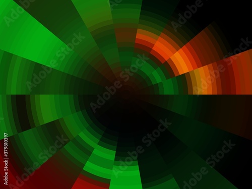 Green orange sparkling abstract colorful background with circles