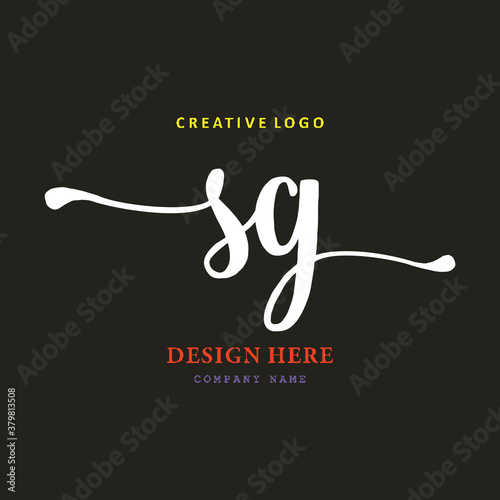 pharmacy logo letter SG is simple, easy to understand and authoritative