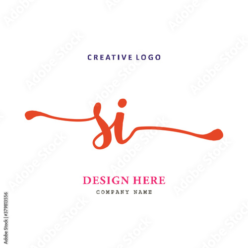 pharmacy logo letter SI is simple, easy to understand and authoritative