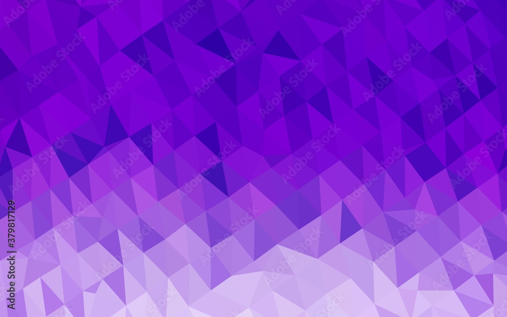 Obraz premium Light Purple vector triangle mosaic cover. Colorful illustration in abstract style with gradient. The best triangular design for your business.