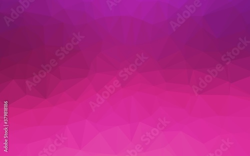 Light Pink vector polygonal template. A completely new color illustration in a vague style. Triangular pattern for your business design.