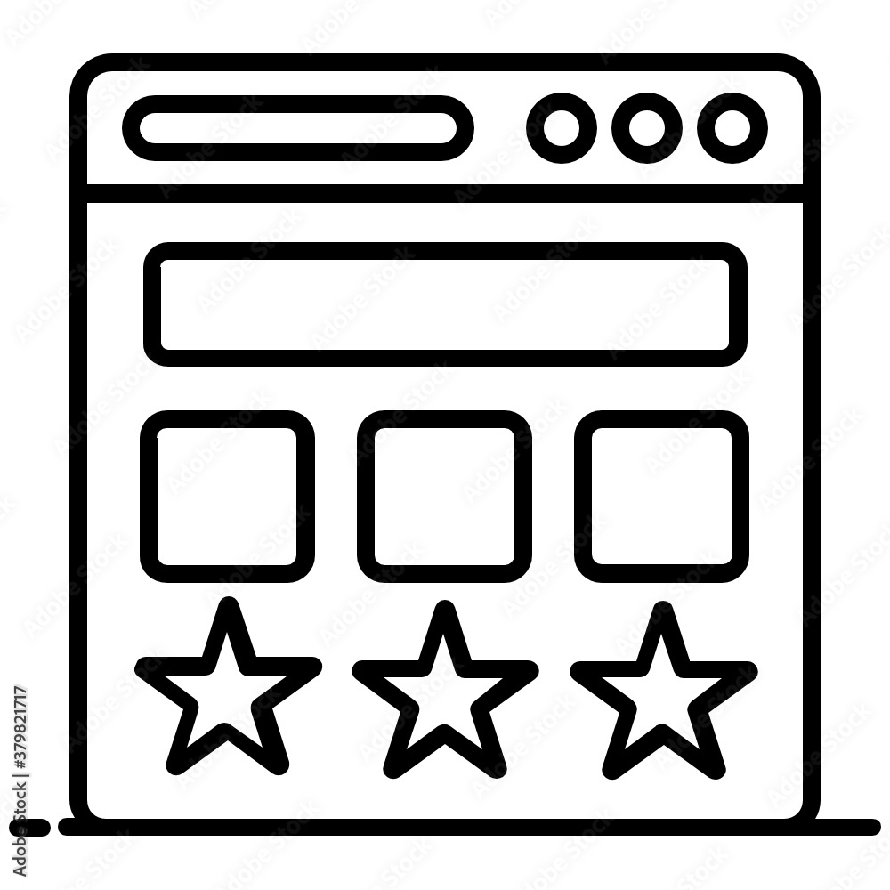An icon style of web ratings, flat vector
An icon style of web ratings, flat vector
