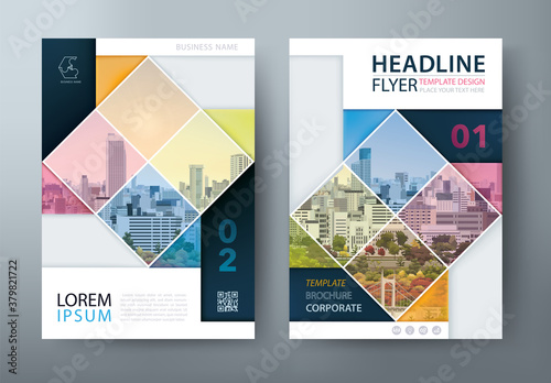 Annual report brochure flyer design template vector, Leaflet, presentation book cover templates, layout in A4 size.