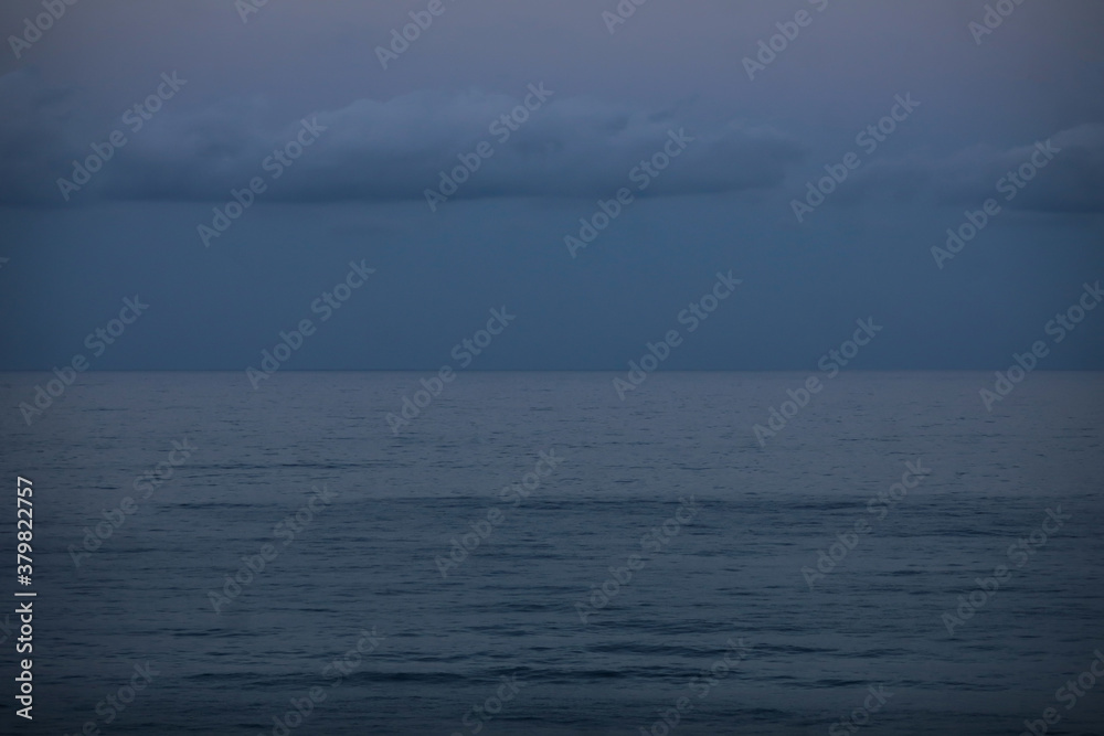 Moody landscape with the Black Sea just before night settles in.