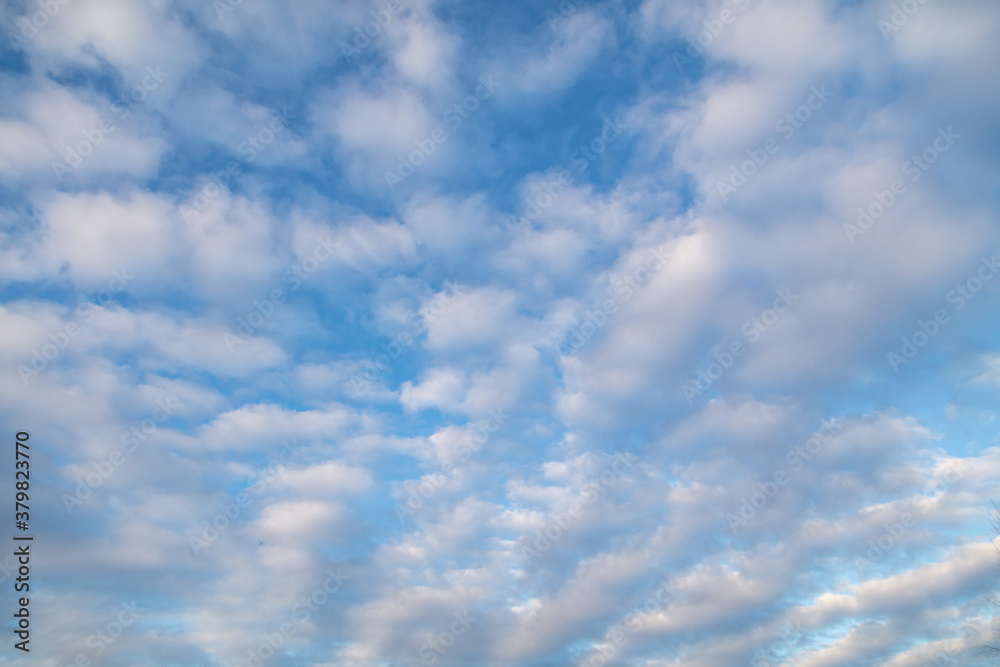 Obraz premium Clouds against blue sky as background.
