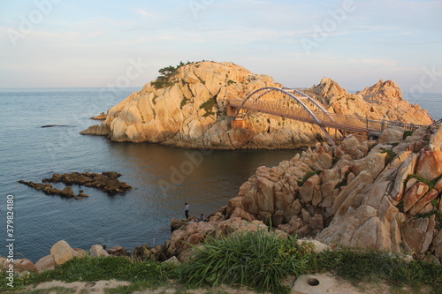 Rocky Coastline on Ocean photo