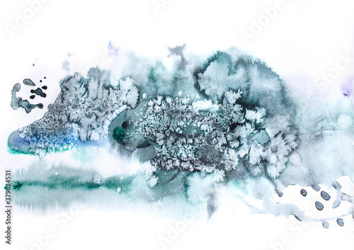 Abstract watercolor art hand paint. Soft colored abstract background for design.