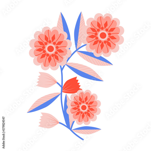 Colorful vector flowers in beautiful illustration design, perfect to use on the web or in print © Andreea Eremia 