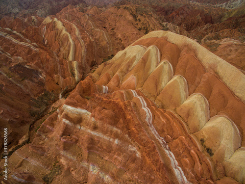 Danxia Landform Geological Park in Gansu China photo