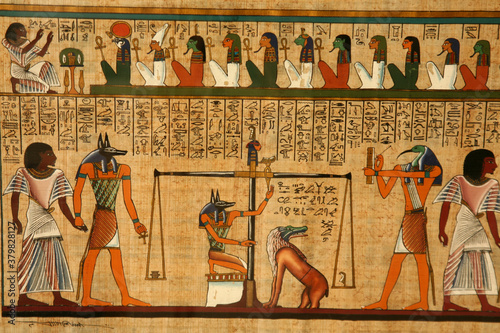 Canvastavla papyrus of the dead ancient egypt