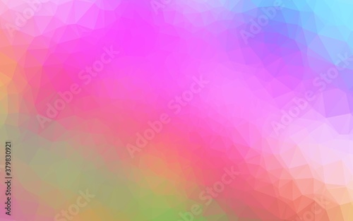 Wallpaper Mural Light Multicolor, Rainbow vector low poly texture. Triangular geometric sample with gradient.  Triangular pattern for your business design. Torontodigital.ca