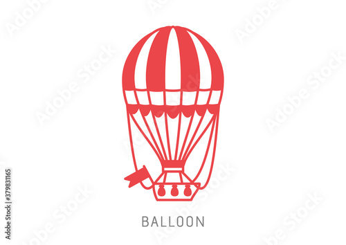 Balloon - vector icons set on white background.