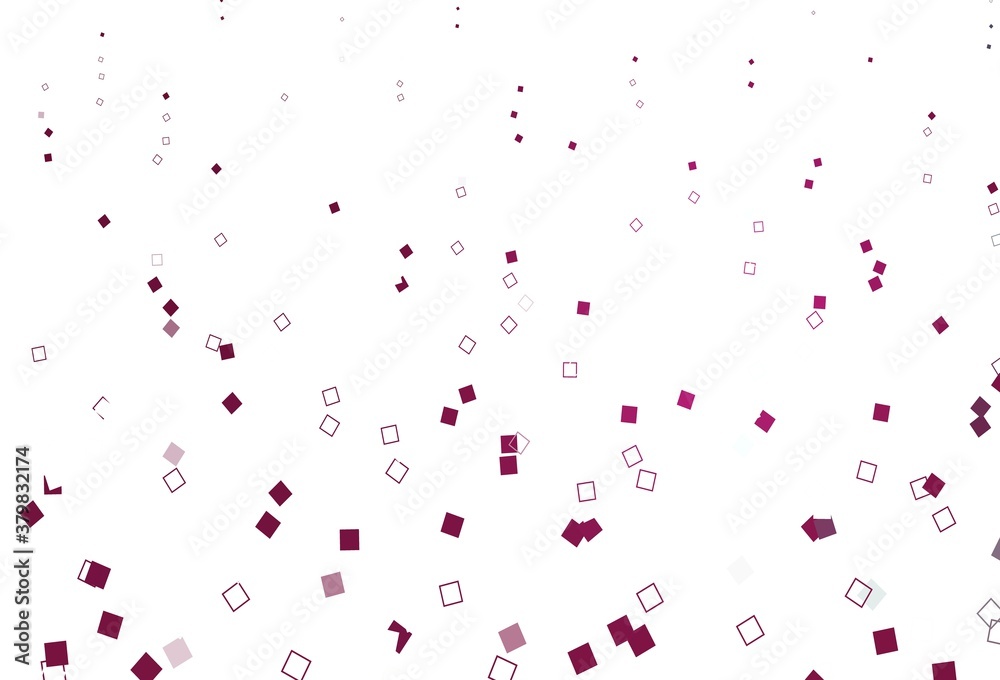 Light Pink vector pattern with crystals, rectangles.