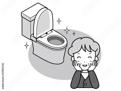きれいなトイレに喜ぶおばあさん
