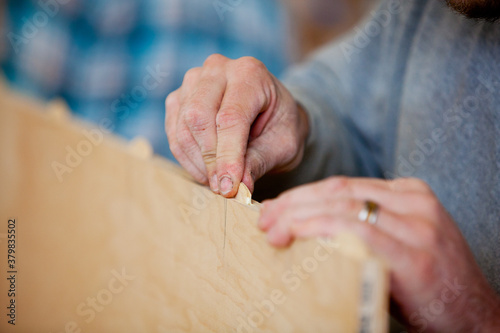 Woodworking: Gluing A Biscuit Into Joint