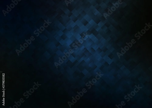 Dark BLUE vector pattern in square style. Glitter abstract illustration with rectangular shapes. Modern template for your landing page.