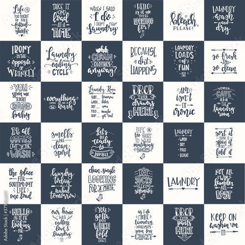 Laundry Hand drawn typography poster. Conceptual handwritten phrase Laundry T shirt hand lettered calligraphic design. Inspirational vector. Vector illustration