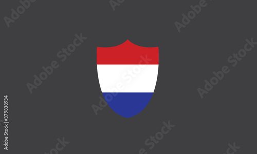 Netherlands flag shield vector illustration Free Download Netherlands flag shield vector illustration - GFXLoad