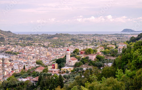 view of the town from hills